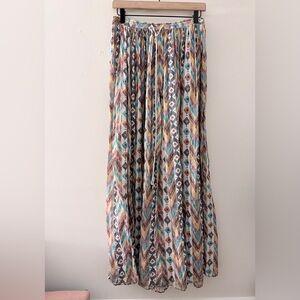 Free people maxi skirt abstract geometric print S